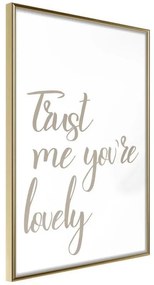 Poster  Compliment  Cornice Quadri Cornice d'oro, Larghezza x Altezza Home decor 20x30