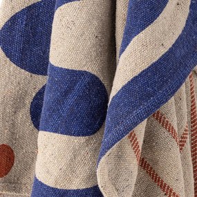 Coperta blu 130x160 cm Eviaya - Bloomingville