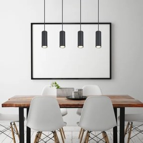 Globo 57911-4HB - Lampadario a sospensione con filo ROBBY 4xGU10/35W/230V nero