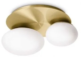 Lampada da soffitto ninfea pl2 ottone