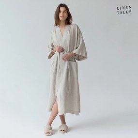 Vestaglia di lino beige taglia S/M Melange - Linen Tales