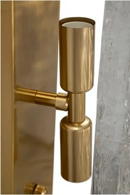 Lampada da parete dorata in vetro Oblin – Mauro Ferretti