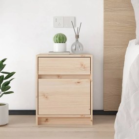 Comodino 40x31x50 cm in legno massello di pino