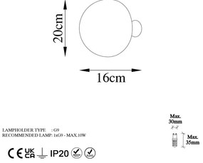 Lampada da parete color bronzo ø 20 cm Fungal - Opviq lights