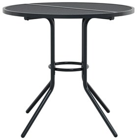 Tavolo patio rotondo antracite Ø80x72,5 cm acciaio verniciato