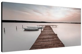 Quadro su tela Lake view, multicolore 143 x 65 cm