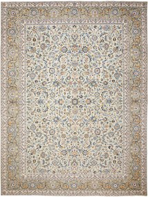 Kashan Tappeto 410x310 Verde (Iran) Annodato A Mano