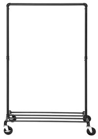 Appendiabiti a piantana mobile LINEA, nero