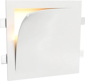 Applique da Incasso E14 FOLD Quadrata in Gesso Pitturabile