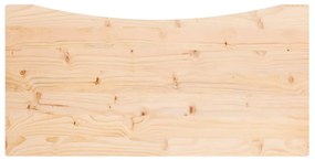 Piano scrivania 100x50x2,5 cm in legno massello di pino