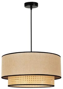 Duolla - Lampadario a sospensione con filo BOHO 1xE27/15W/230V diametro 45 cm beige/rattan