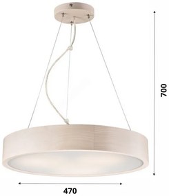 Lampadario a cavo 3xE27/60W/230V Ø 47 cm