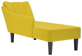Sdraio Con Bracciolo Destro İn Velluto Giallo /