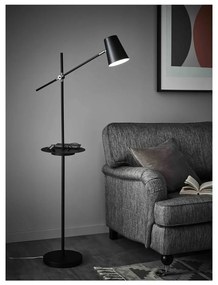 Lampada a stelo nera con vano portaoggetti Linear - Markslöjd