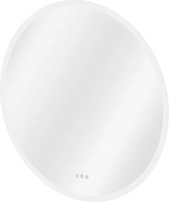 Specchio con illuminazione integrata bagno tondo SENSEA L 90 x H 90 x P 2.9 cm trasparente