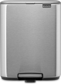 Cestino per la spazzatura color argento opaco in acciaio con pedale 12 l Bo – Brabantia