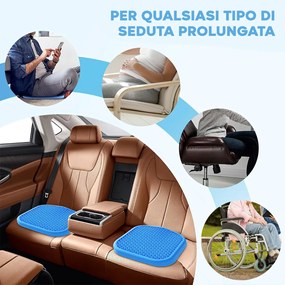 Cuscino Gel per Sedute Prolungate 37x30x4 cm Ergonomico...