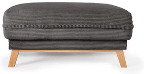 Poggiapiedi grigio con rivestimento in velluto a coste Tori – Bonami Selection