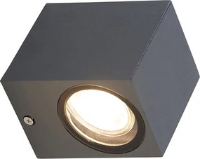 Lampada da parete moderna grigio scuro IP44 - Baleno