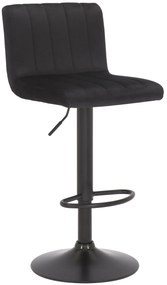 Sgabello Barhocker Jamie Samt - Eleganza E Comfort A 360° / Schwarz