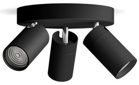 Philips - Luce Spot da bagno IDRIS 3xGU10/5W/230V IP44 nero