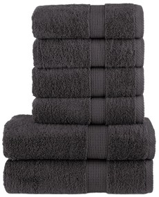 Set Asciugamani Solund 6 Pz Antracite 600 Gsm /