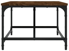 Tavolino da salotto rovere marrone 75x50x35cm legno multistrato