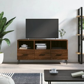 Mobile TV Rovere Marrone 102x36x50 cm in Legno Multistrato