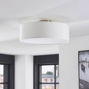 Lindby Sebatin - lampada da soffitto, tessuto color crema
