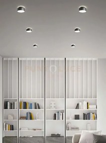 Baum plafoniera doppia emissione led 3000k 1360lm 12+3w ip20 nero