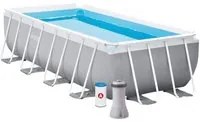 Intex 26788 Piscina Rettangolare, Grigio, 6.836 litri, 400x200x H 100 - Intex piscine