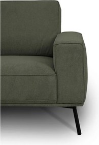 Divano angolare verde scuro (con penisola a sinistra/a L) con rivestimento in ciniglia Amsterdam – Scandic