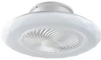 Plafoniera LED SKYRON 40W sfaccettata con ventilatore 3 velocit 40W con smart Wi-Fi e telecomando