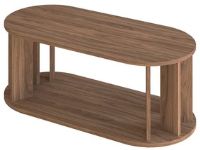 Tavolino con piano in legno di noce 110x50 cm Nora - TemaHome