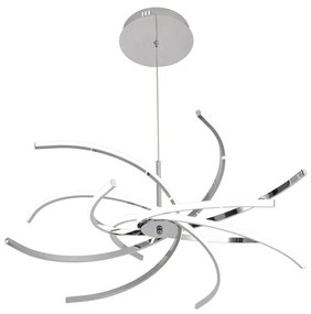 Lampadario LED neoclassico Anuk bianco Ø70cm, luce naturale 4000 lumen