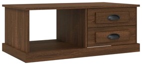 Tavolino da salotto rovere marrone 90x50x35cm legno multistrato
