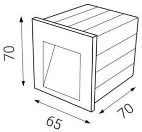 LED2 - Lampadario LED da esterno da incasso STEP IN LED/3W/230V IP54