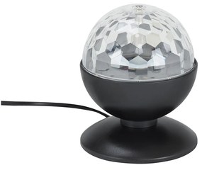 Lampada Da Tavolo Moderna Disco Light Plastica Nero Led Integrato 3W