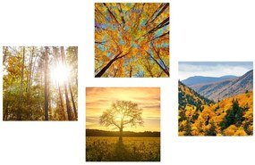 Set di quadri – Incanto del paesaggio autunnale