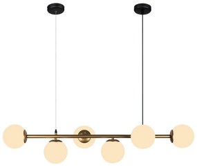 Lampada a sospensione di colore oro, altezza 120 cm Owl - Squid Lighting