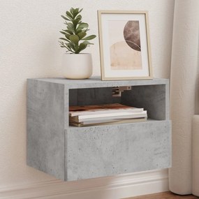 Mobili Tv Muro 2pz Grigio Cemento 40x30x30 Cm Legno Multistrato /