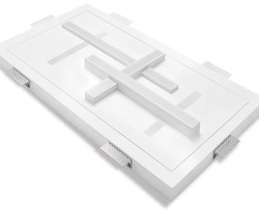 Faretto da incasso con fonte luminosa fisso Modulo LED TECNICO MAGNESIA bianco verniciabileX44 cm Luce bianco caldo