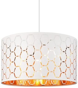 Lampada a sospensione con cavo ULLE 1xE27/15W/230V bianca