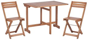 Set bistrot da giardino in legno di acacia LENOLA Beliani