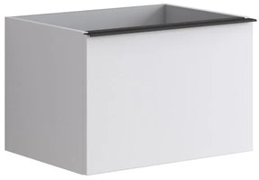 Mobile da bagno sotto lavabo Pixel plain bianco laccato L 60 x H 40 x P 45.5 cm 2 cassetti, lavabo non incluso