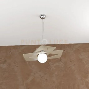 Wacky sospensione in metallo 45 cm 1 luce attacco e27 sabbia