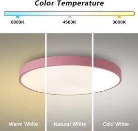 Brilagi - Lampada da soffitto dimmerabile POOL LED/60W/230V 3000-6000K 60 cm rosa + telecomando