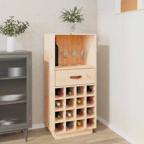 Portabottiglie 45x34x100 Cm İn Legno Massello Di Pino /
