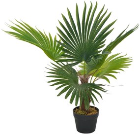 Palma Artificiale con Vaso Verde 70 cm