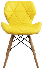 NAOMIE - sedia moderna in ecopelle e legno set da 6